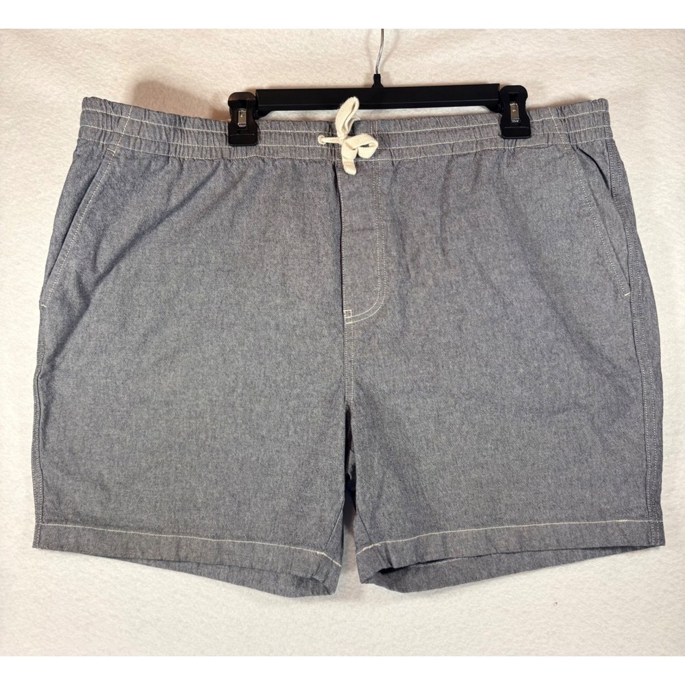 J Crew Mens Chambray Dock Stretch Drawstring Shorts XXL